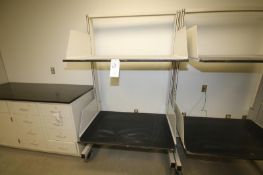 Hamilton/Colson 2-Shelf Aprox. 44" L x 30" W Adjustable Acid Resistant Top Portable Lab Rack (