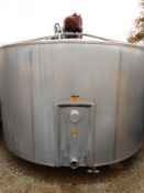 Damrow Enclosed Cheese Vat, 40K lbs, 16'L x 10'W x 9'H, Side Steam Heat, 4" Clamp Outlet,