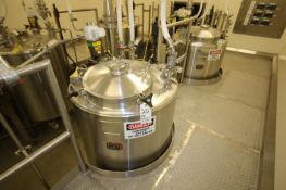 2003 Lee 250 Gal. Dome-Top S/S Single Wall Kettle, Model 250 DBT, S/N 29058-3-5 with 316L S/S