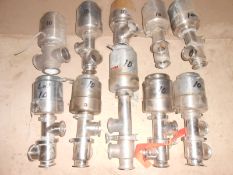 (10) Mixed S/S Air Valves (2" - 2 1/2") (Located in Wisconsin)***ULLS***