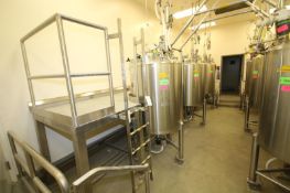 BULK BID LOT #14 TO LOT #17 - 3-TANK S/S KETTLE SYSTEM INCLUDES (3) LEE 250 GAL. S/S KETTLES WITH