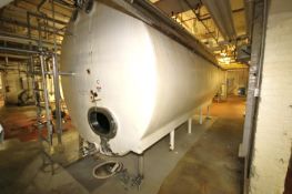 Aprox. 7,000 Gal Horizontal Insulated S/S Tank, Includes Tank Valve, Sprayballs and Door, (Aprox.