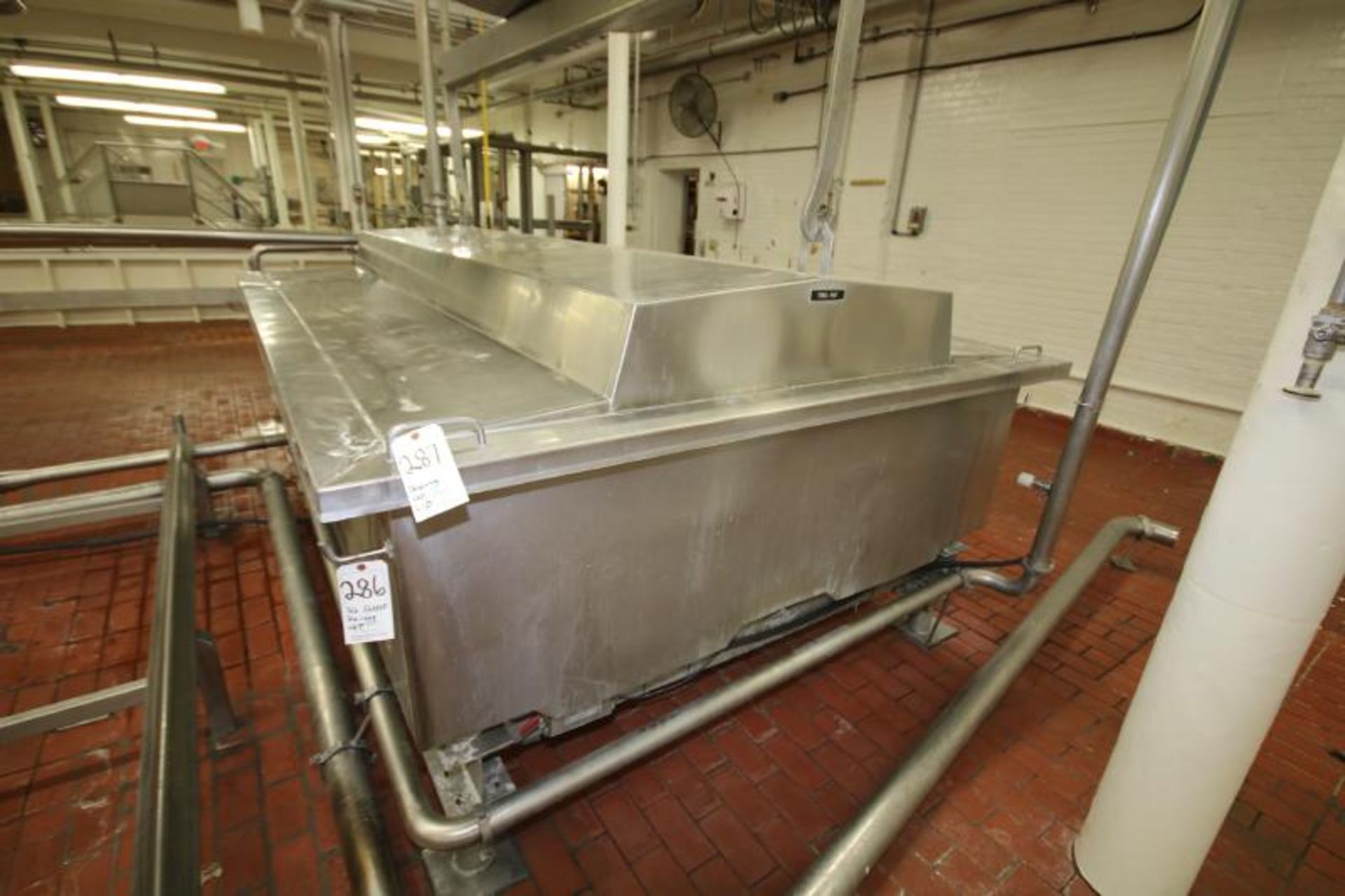 Tetra-Tebel MKT Aprox. 80" W x 114" L x 24" Deep S/S Cheese Draining Vat/Table, Mounted on Mettler