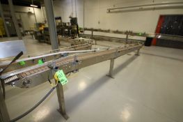 Nedco Aprox. 38 ft. L S/S Case Conveyor with 7-1/2 " W Plastic Belt, Leg Supports, Micro-Switches,