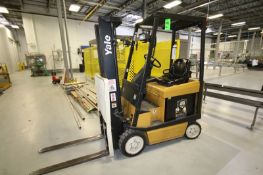 Yale 2,800 lb. 36-Volt Sit-Down Forklift, Model ERC030AGN36TE082, S/N A814N02090Z, 189Â 3-Stage