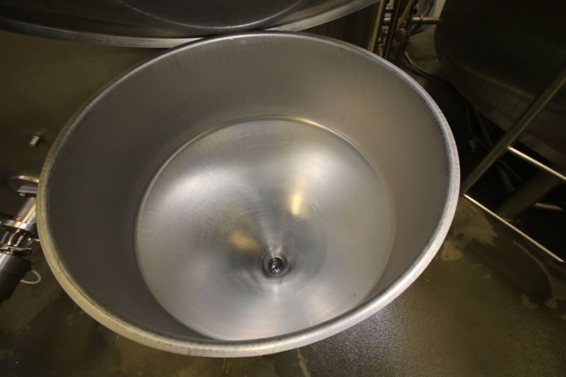 Aprox. 24" W x 29" H S/S Funnel with 2" Clamp Type, S/S Butterfly Valve and Lid - Image 2 of 3