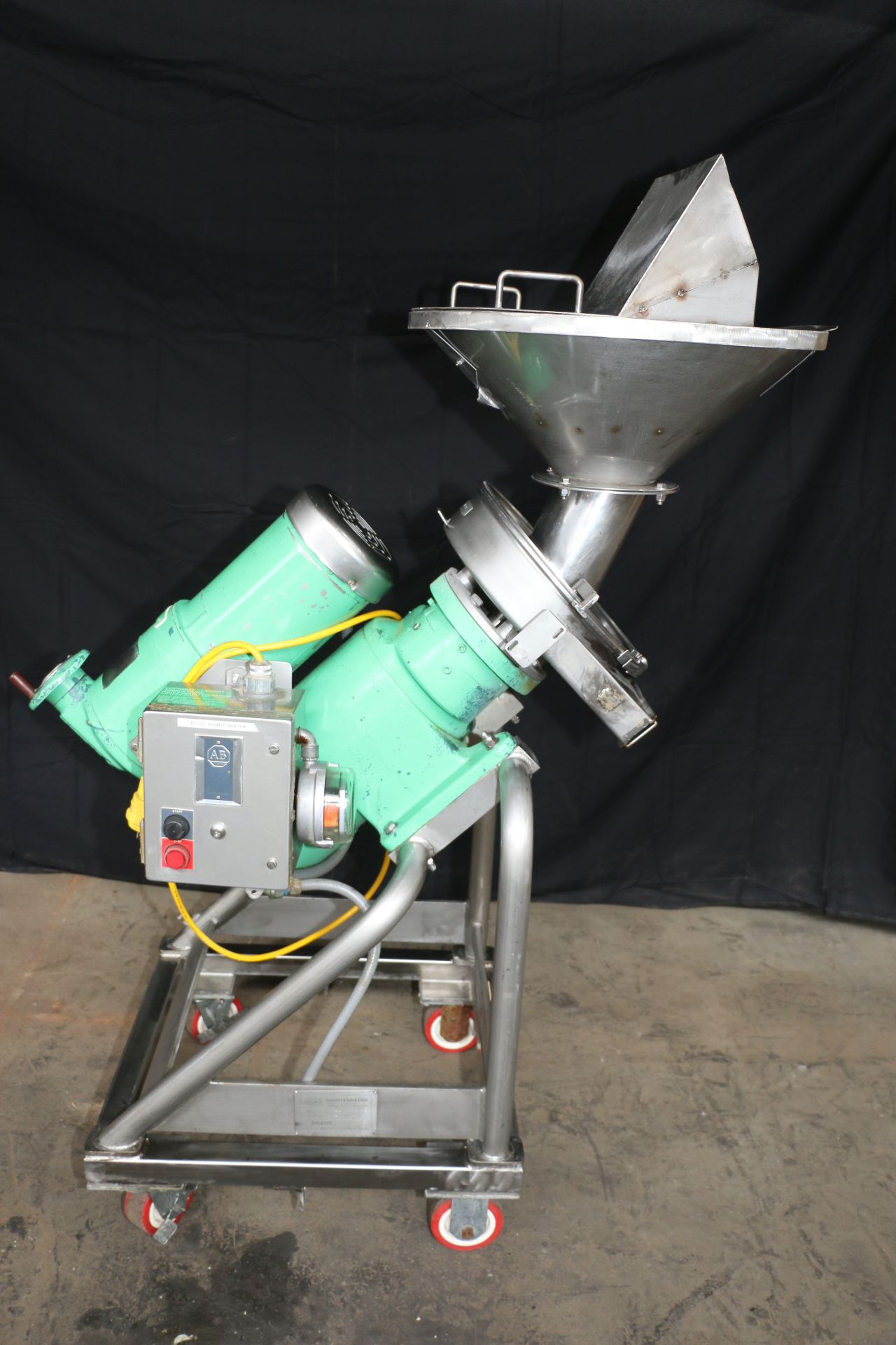 Rietz/Bepex Corp. Disintegrator, Model RP-6-K115, S/N RP-90000022 with 22Â L S/S Hopper, Reliance 3