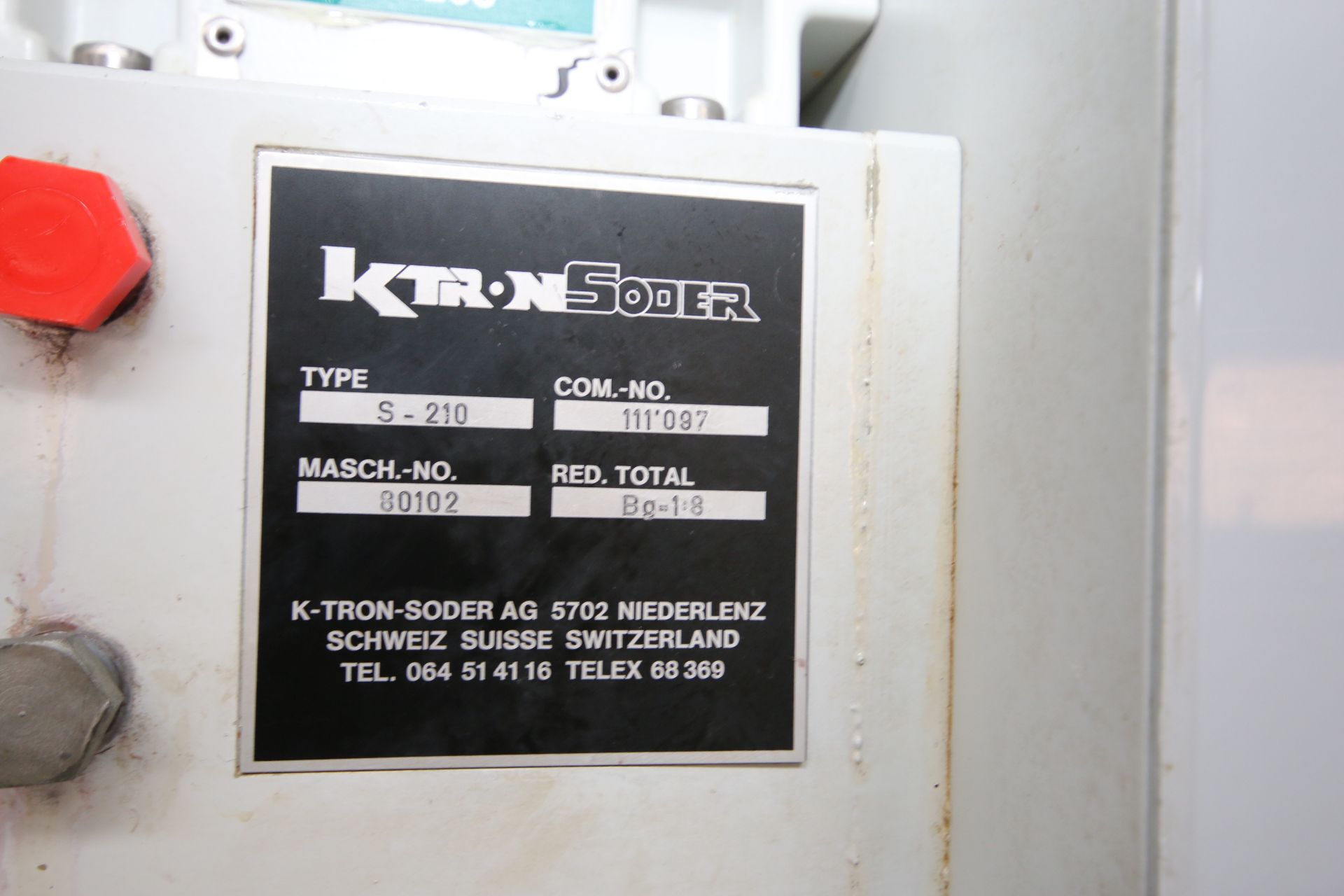 K-Tron Soder Powder Dosing/Mixer Feeder, Model S-210, S/N 80102, with Accessories, Mounted on S/S - Image 4 of 4