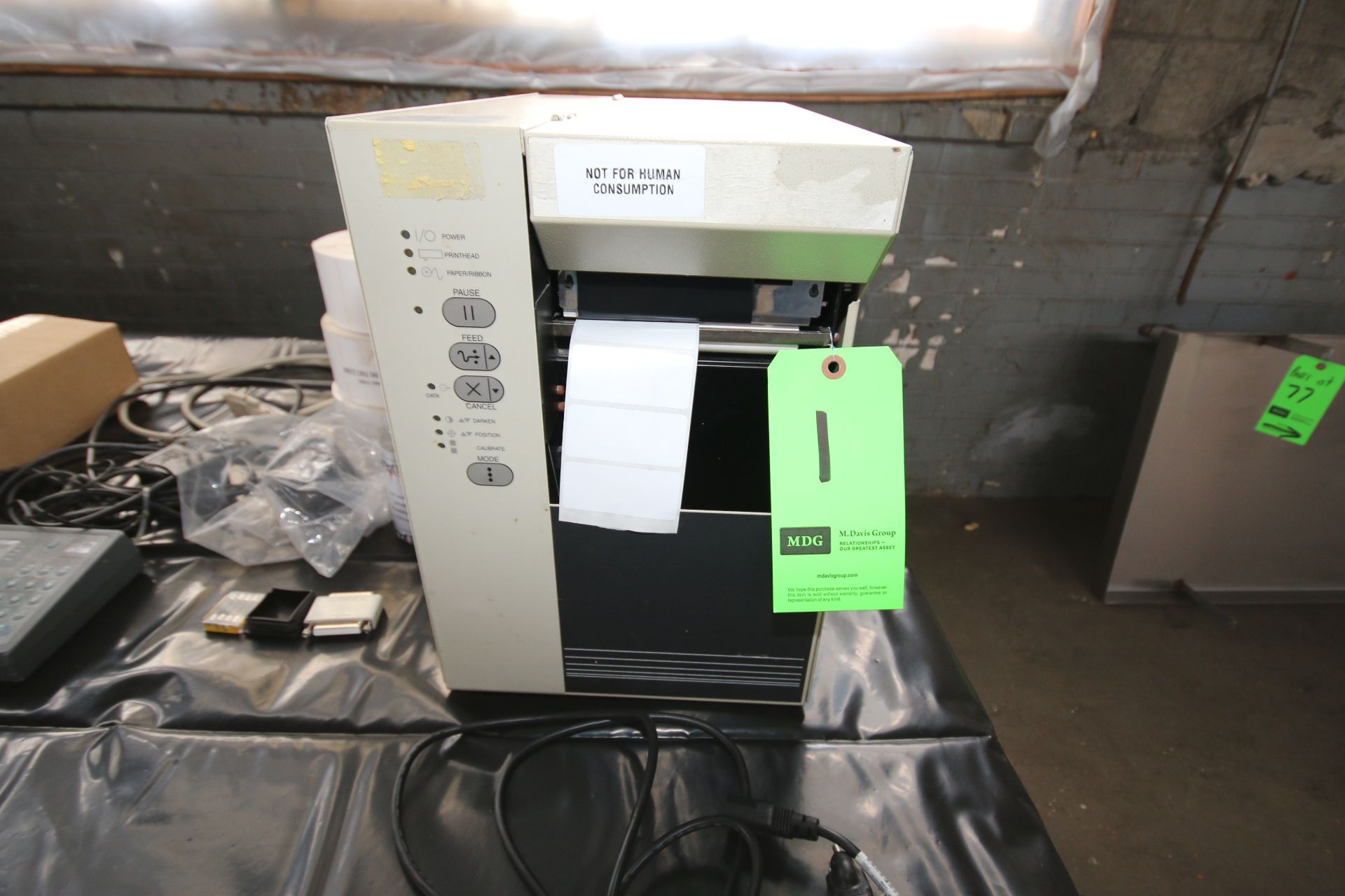 Zebra Tech Corp. Thermal Label Printer, Model 105-511-00300, S/N 6122466, 100-120/220-240 Vac - Image 2 of 2