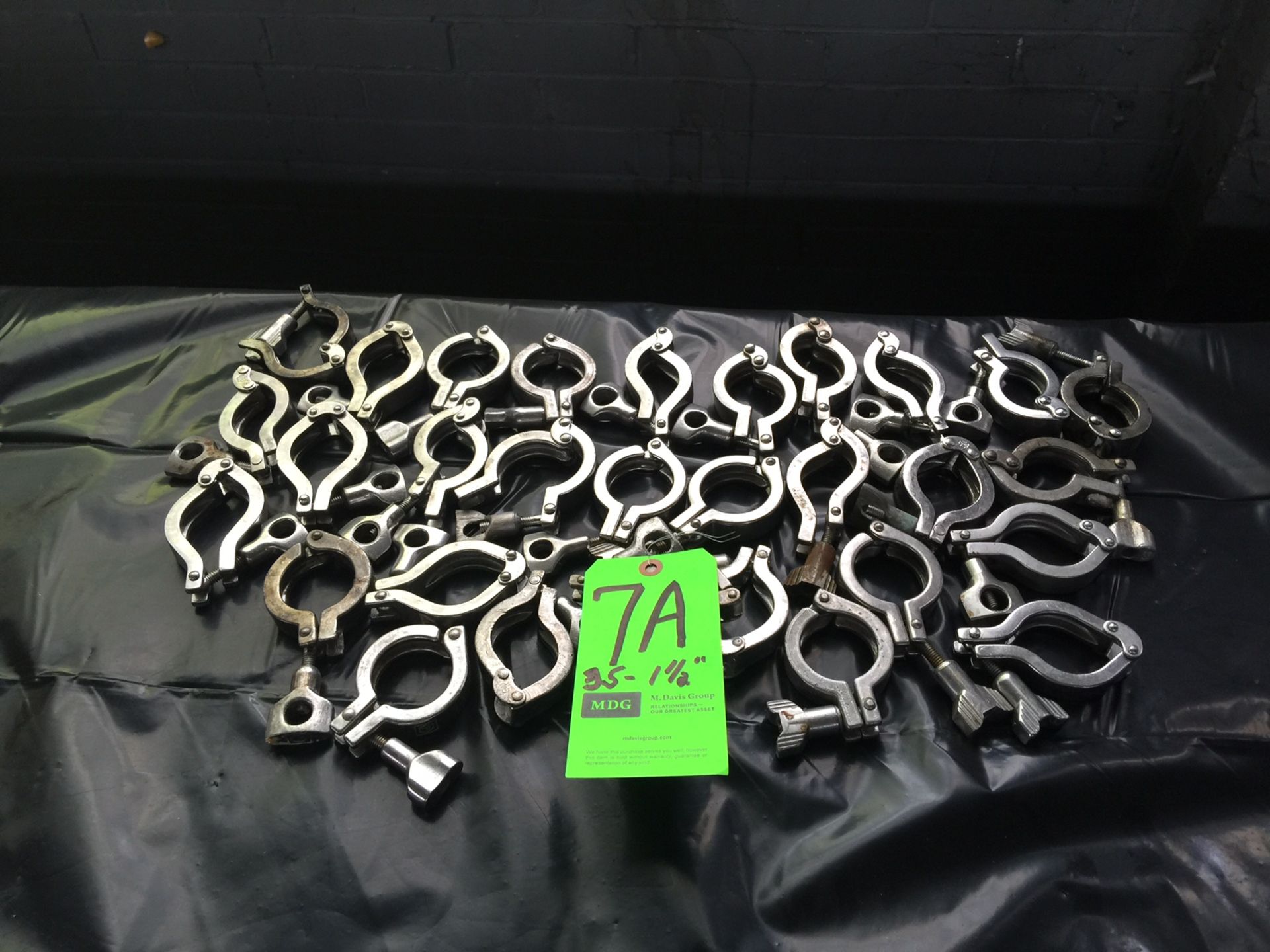 (30) 1 1/2" Tri-Clover S/S Clamps