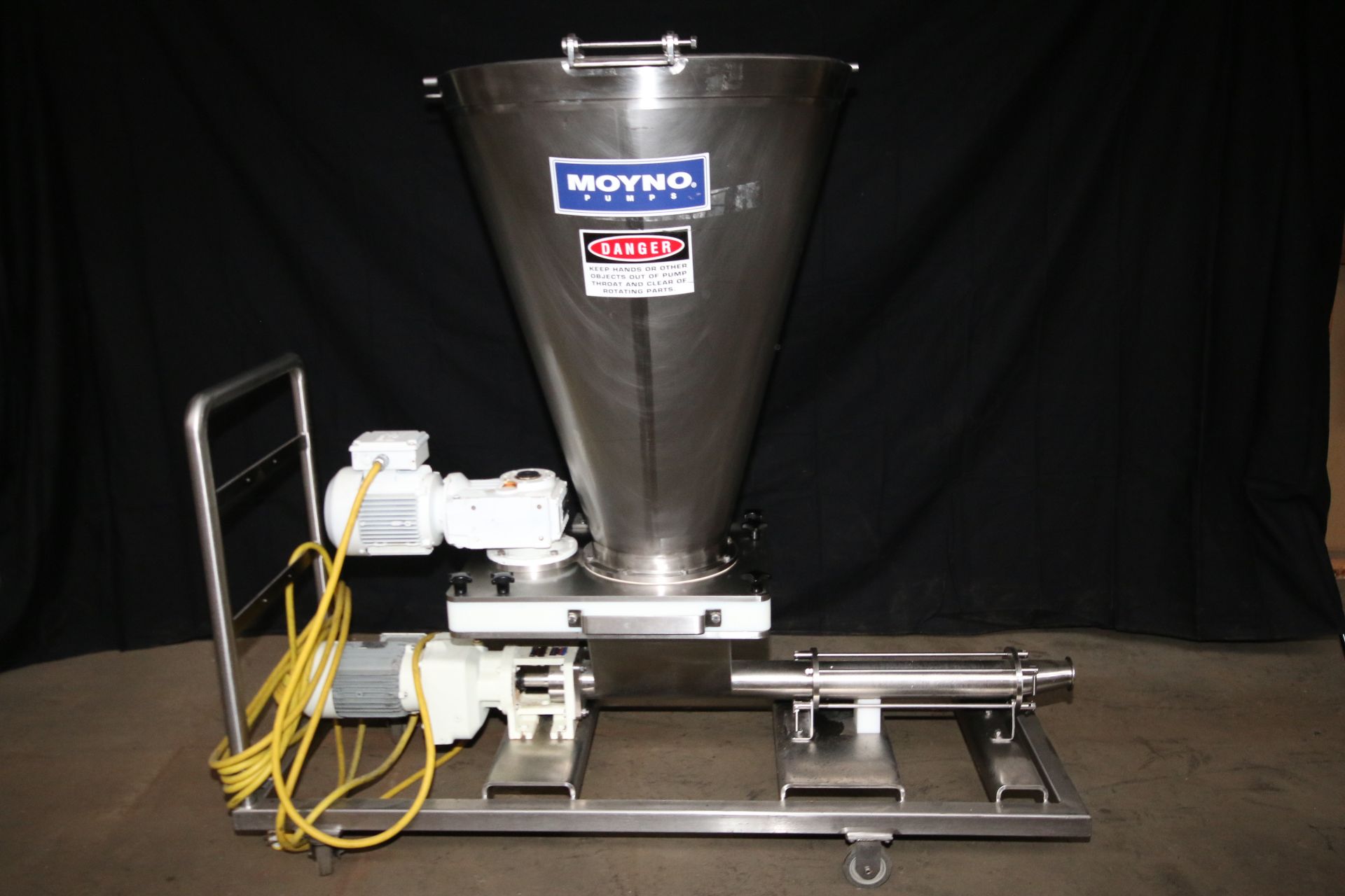 Moyno Sanitary Grade S/S Augmentor Stuffer Pump, Model FBC2E-SSEX-3SAA, S/N AS22813102-EL with 2-1/
