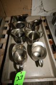 (7) Assorted S/S Pitchers  (LOCATED IN IOWA, RIGGING INCLUDED WITH SALE PRICE)***EUSA***