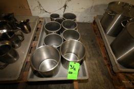 (9) S/S Cooking Inserts (LOCATED IN IOWA, RIGGING INCLUDED WITH SALE PRICE)***EUSA***