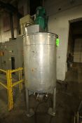 Aprox. 47" H x 27" W Insulated Vertical Cone-Bottom Steel Lined Chocolate Tank with SEW Agitator