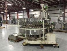 Crown 45 Valve Filler with 6 Head Crowner, AB PLC Controlled, Setup Glass or PET Bottles with