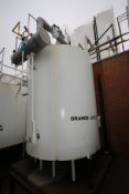 APV 5,000 Gal. Vertical S/S OJ Concentrate Tank, S/N B-8035 with 150 psi Jacket,  25 hp Vertical