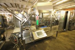 2002 Delkor Spot Packer, Drawing #E2098, S/N SP-2098 with 9-Lane Infeed Conveyor, Allen Bradley