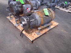 Ampco Type Centrifugal Pump, 3 1/2" x 2" Clamp Type, Mounted on S/S Legs, hp is Unknown (LOCATED