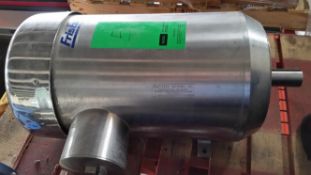 Stainless Motors, Inc. 25 hp S/S Pharmaceutical Grade Motor, Frame #284TC, S/N 14124-050865 with 40C