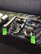 Lot of Assorted Fittings Includes, (4) Ball Valves, (1) 4" S/S Butterfly Valve, (4) Reducers, (2)