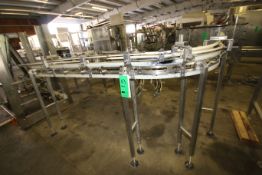 Aprox. 9 ft. 8" L S/S Product Conveyor Section, 3-1/4" W, Adjustable Top and Side Rails, S/S Leg