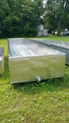CB 2500 GALLON 27' 5"X5' 11" FINISHING TABLE, JACKETED, 3" DRAIN (LOCATED IN ILLINOIS)***LDP***