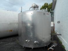 Mueller 2,000 Gallon Dome Top Sloped Bottom Processor, 3 Zone Jacket, 3" Outlet (Located in Kenntuc