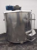 Pfaudler 800 Gallon Top and Bottom Jacketed Mixing Tank, S/N R 360-1397, Triple Blade Agitation, CIP