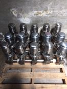 Tri-Clover Air valve Cluster, (10) 2-1/2" 361 Series Air Valves & 5 #" 361 Series Air Valves, Front