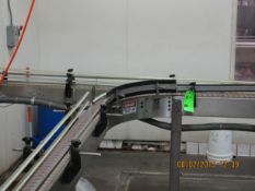 Table Top Conveyor 4.5"Wide Chain Belt 12' Straight Section, (2) 90° Turns, No Drive. Complete