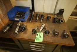CAT40 Taper Tool Holders with Tooling including: Mills, Drills, Chucks, Reamers