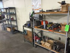 Contents of (3) Shelves, Includes Misc. Machine Shop Parts and Tooling, Lot Includes Shelves