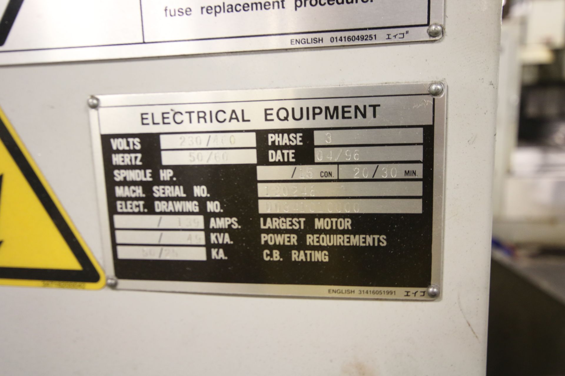 Agie Wire EDM Machine, Model AGIE CUT-120, S/N 248 with Controls, Model AGIEMATIC CF20, S/N 461, 3 x - Image 6 of 8