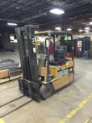 Caterpillar F35 3,500lb. Electric Forklift, S/N SFB1819, Triple Mast (NOTE:  Battery Not Charged