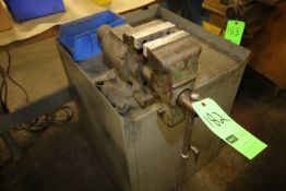 Vise Mounted on Steel Cabinet