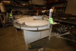 Approx.. 6 ft. W Round Conveyor Accumulation Table with Teflon Top, Steel Constructed with