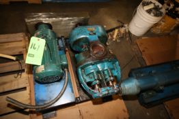 Tuthill Rotary Pump, Model 3A-DI, S/N C-9195 with 3" Threaded Head, SM Cyclo 3 hp Drive Motor,