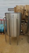 S/S HOLDING TANK APPROX 80 GALLON VESSEL 29"X36" ON LEGS (LOCATED IN ILLINOIS)***LDP***
