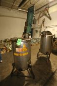 United Utensils Approx.. 23" W x 38" Deep S/S Mix Tank, S/N 9381-2-EVT-55-T-304-1988 with Lightnin