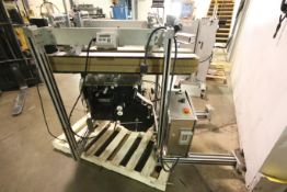 2005 Quadrel Roll Fed Labeler, Model MODULINE, S/N 51698-01-02-03 with Sato Bar Code Printer,