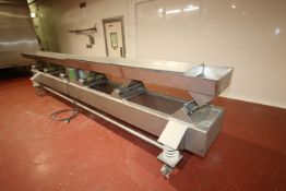 Kinergy Corp. 22 ft. L x 22" W S/S Vibratory Shaker Deck Conveyor, Model KDC-12-FG, S/N KDC-9029,