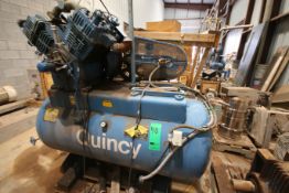 Quincy 4-Cycle 2-Stage Reciprocating Air Compressor, Model S120, S/N 343966, Was 25 hp (NOTE: