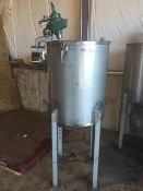 Approx. 50 Gal Single Shell Mix Tank with Air Lightning Mixer, Model 1-XDA-33,  Serial 97/621945-7