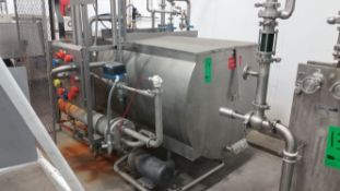 C.E. Howard 2-Compartment 300 Gal. S/S CIP System includes, 2010 S/S Shell and Tube Heat