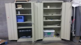 (2) 2-Door Cabinets with Contents including S/S Parts