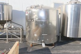 Aprox. 500 Gal. Dome-Top Jacketed S/S Processor, Tank Dimensions Aprox. 68" H x 70" W (Tank #15) (