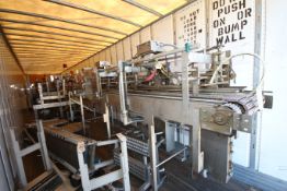 Douglas Case Packer with Nordson Micro Set Series Gluer, Infeed and Outfeed Conveyor and Operators