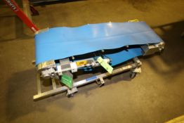 Aprox. 14" W x 53" L Power Belt Conveyor Mounted on S/S Portable Stand (Tag #083594)