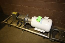 Baldor 20 hp Motor, 1750 RPM, 230/460 V, 3 Phase with Nord 5.10 Ratio Drive, Mounted on S/S Frame