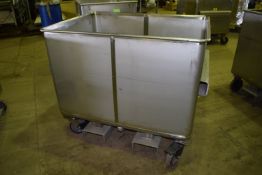 Aprox. 47-1/2" L x 34-1/4" W x 32" Deep S/S Totes on Casters (Tag #1151436)